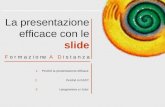 Il corso FAD "La presentazione efficace con le slide"
