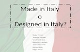 Made or Designed in Italy?