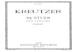 Kreutzer 19 Studi Solo Violin (Ricordi)