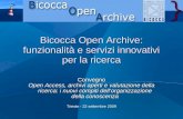 Bicocca Open Archive: funzionalità e servizi innovativi per la ricerca
