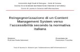 Reingegnerizzazione di un Content Management System verso l'accessibilità secondo la normativa italiana
