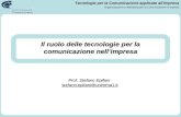 Lezione 1   Il Ruolo Delle Tecnologie Nella Comunicazione
