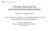 Private Cloud per le amministrazioni piemontesi - Rellini