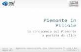 Piemonte in Pillole. La conoscenza sul Piemonte a portata di click