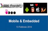 Apertura "Mobile & Embedded" - 13 febbraio 2014