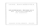 DALLAPICCOLA - Quaderno Musicale Di Annalibera (1. Ed. - Milano, Suvini Zerboni, 1953)