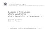 Lingue e linguaggi della guidistica dalle Baedeker a Foursquare