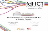 festival ICT 2013: Versatilità del Cloud Computing: dalle APP al Disaster Recovery