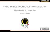 Linux Day 2010 - "Fare impresa con il software libero"