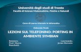 Bachelor Thesis Presentation (Italian)