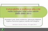 G. Costa - Vulnerabilità e resilienza alla crisi nelle indagini Istat sulla salute 2000-2005-2013