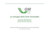 Lo sviluppo delle fonti rinnovabili - G.Montanino (GSE) 26/03/13