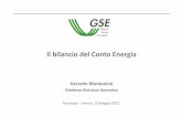 Il bilancio del Conto Energia - G.Montanino, Verona, 10 maggio 2012
