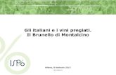 Gli Italiani e i vini pregiati. Il caso del Brunello di Montalcino
