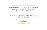 Ordine degli studi - Ambito di ECONOMIA - Università Europea di Roma