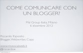 Come comunicare con un blogger?