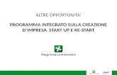 Bando Startup e Re Start, Regione Lombardia