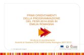 Primi orientamenti della programmazione fesr 2014-2020 in emilia-romagna