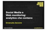 Social Media e Web monitoring: analytics che contano