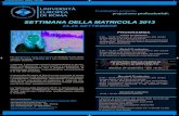 Programma Settimana della Matricola Università Europea di Roma
