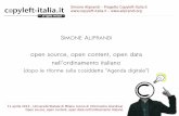 Simone Aliprandi, Open source, open content, open data nell'ordinamento italiano (dopo le riforme sulla cosiddetta “Agenda digitale”)