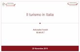 Il turismo in Italia - ISNART - WHR Destination Roma 20/11/2013