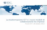 La trasformazione ICT e i nuovi modelli di collaborazione tra imprese