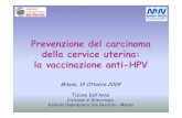 Dell Anna T. Prevenzione del carcinoma della cervice uterina: la vaccinazione anti-HPV