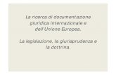 Corso 2012/13 - 4. Documentazione UE + internazionale.