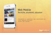 Web mobile, tecniche, strumenti, soluzioni