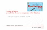 Social Network: possibilità di uso consapevole nella didattica