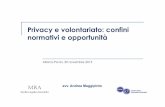 Privacy e volontariato: confini normativi e opportunità