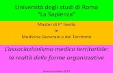 Associazionismo medico territoriale 2013
