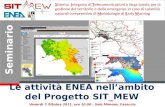 Le attività ENEA nell’ambito del Progetto SIT_MEW
