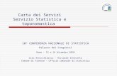 C. Annicchiarico e R. Innocenti: Carta dei Servizi, Servizio Statistica e toponomastica