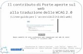 Il contributo di Porte aperte sul web alla traduzione delle WCAG 2.0