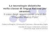 Le tecnologie didattiche nella classe di lingua italiana per stranieri. Il caso degli apprendenti cinesi del Progetto Marco Polo