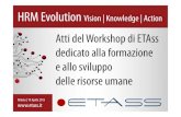 HRM Evolution Vision Knowledge Action   atti completi del seminario ETAss