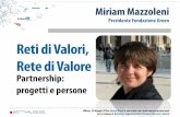 Reti di Valori, Rete di Valore Partnership: progetti e persone - Miriam Mazzoleni Presidente Fondazione Green al Congresso ETAss, 2014