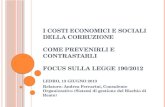 Costi economici e sociali della corruzione-prevenzione e contrasto - legge 190/2012
