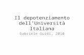 Il depotenziamento dell’università italiana