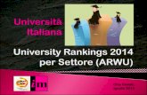 University Rankings  di settore 2014: Italia