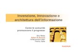 Invenzione, innovazione e architettura dell'informazione (Italiano)