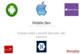 MobileDev: panoramica sullo sviluppo Mobile e sulle possibili alternative .Net
