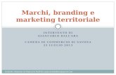 Marketing territoriale e dell'Accoglienza. Marchi e branding