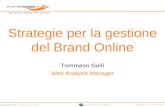 Tommaso Galli - Strategie per la Gestione del Brand Online - BTO 2008