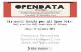 Strumenti Google per gli Open Data