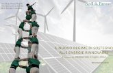 Il nuovo regime di sostegno alle energie rinnovabili