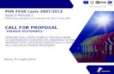CALL FOR PROPOSAL “ENERGIA SOSTENIBILE”