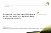 Strumenti, novità e semplificazioni per le pmi nella programmazione europea 2014 2020